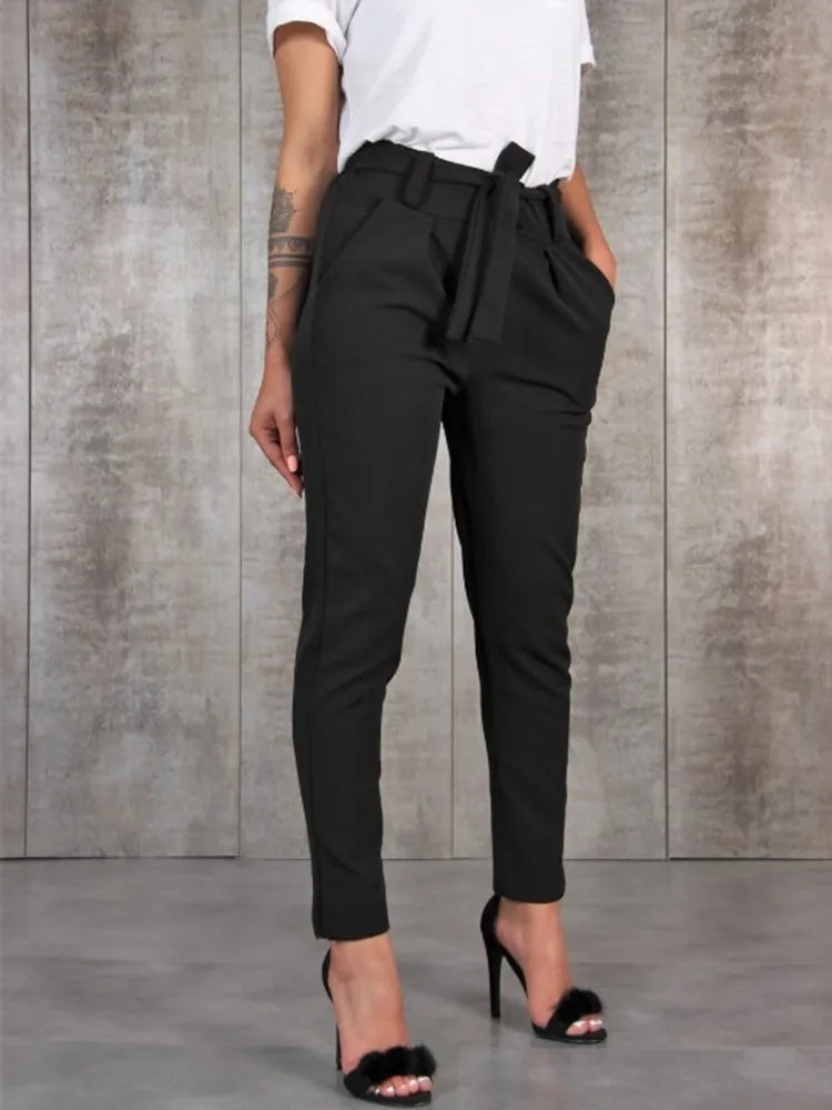 Spring Summer Autumn Casual Slim Chiffon Thin Pants For Women Trendy Wide-Legged Trousers Spring Summer Autumn Casual Slim Chiffon Thin Pants For Women Trendy Wide-Legged Trousers