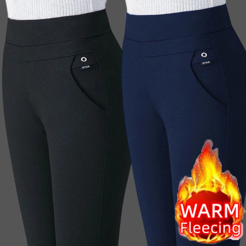 Casual large straight leg pants for women's long pants, elastic high waisted mother's pants Stylish Harem Pants Casual large straight leg pants for women's long pants, elastic high waisted mother's pants Stylish Harem Pants