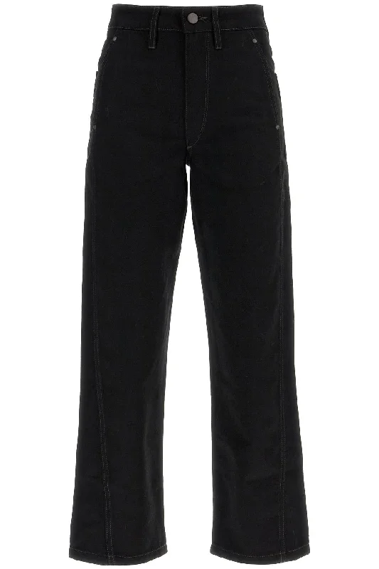 Cropped Pants With Twisted Seams Stylish Casual Pants