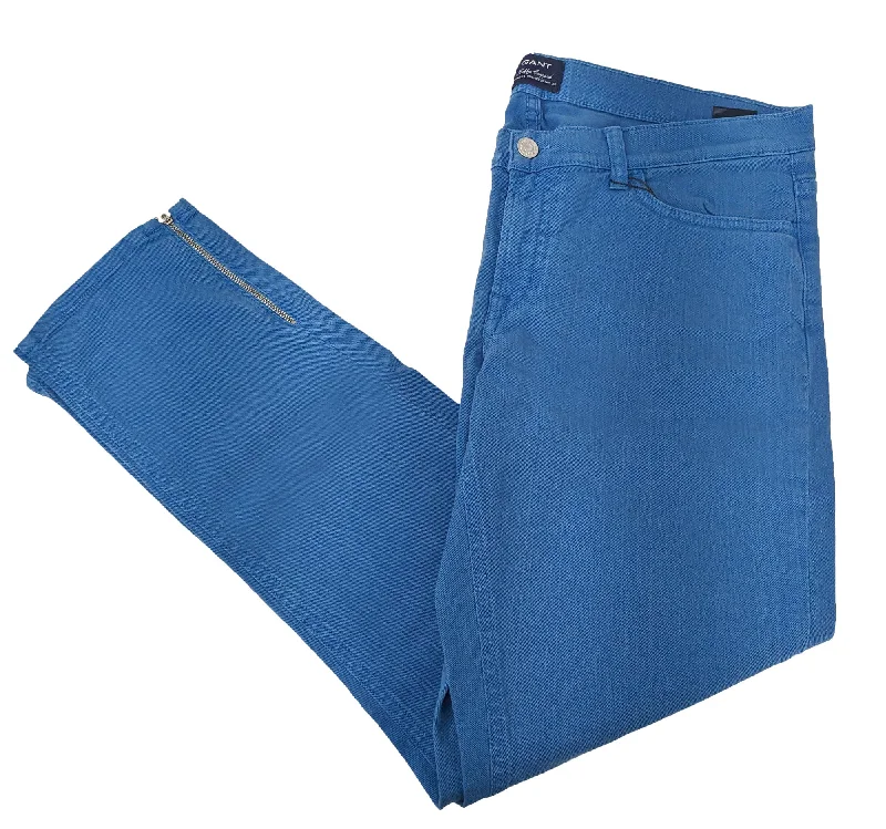 GANT Women's Bluebell Colored Kelly Cropped Pants 410948 $198 NWT Trendy Work Pants