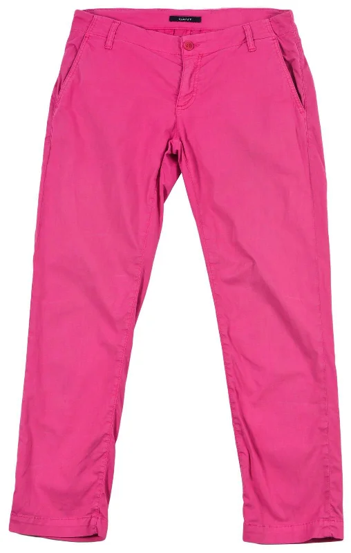 GANT Women's Cyklamen Pink Bright Poplin Pants 414662 $168 NWT Comfy Athletic Pants