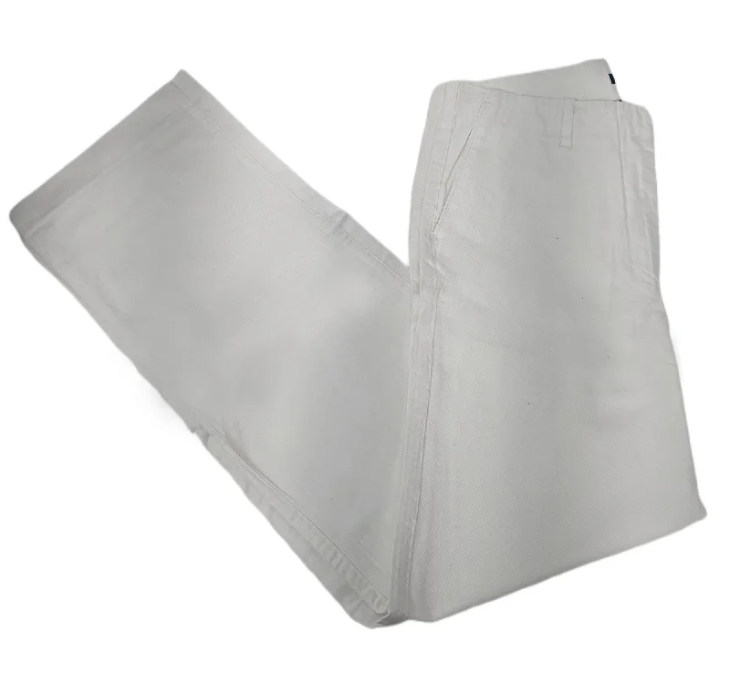 GANT Women's White Crisp Cotton Twill Pants 414647 $148 NWT Formal Stretch Pants