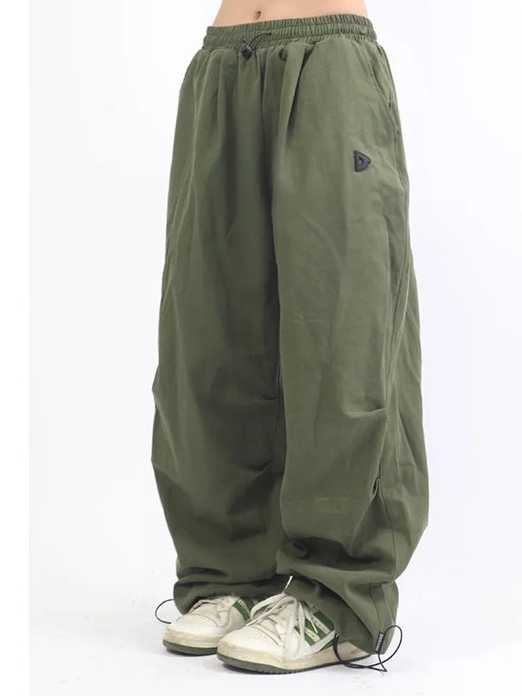 Oversized Cargo Parachute Pants Women Japanese Style Gorpcore Wide Leg Joggers Comfortable Jogging Pants Oversized Cargo Parachute Pants Women Japanese Style Gorpcore Wide Leg Joggers Comfortable Jogging Pants