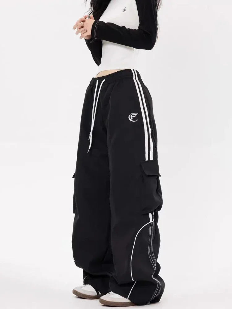 Vintage Cargo Pants Women Baggy Harajuku Y2k Korean Streetwear Oversize Parachute Relaxed Fit Trousers Vintage Cargo Pants Women Baggy Harajuku Y2k Korean Streetwear Oversize Parachute Relaxed Fit Trousers