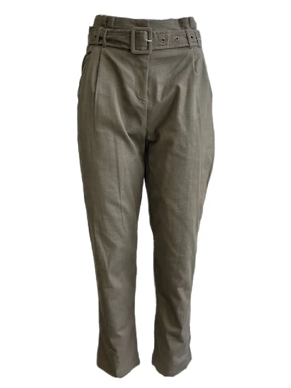 LOST IN LUNAR Women's Khaki Alaska High Rise Belted Pants Size S NWT Trendy Printed Pants LOST IN LUNAR Women's Khaki Alaska High Rise Belted Pants Size S NWT Trendy Printed Pants