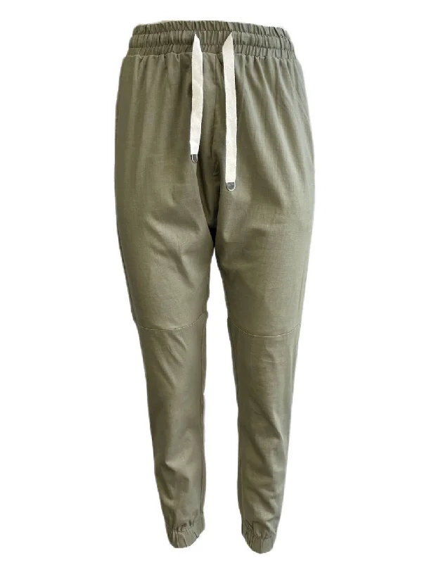 LOST IN LUNAR Women's Khaki Bailey Drawstring Pants Size US 2 NWT Comfortable Cargo Pants LOST IN LUNAR Women's Khaki Bailey Drawstring Pants Size US 2 NWT Comfortable Cargo Pants