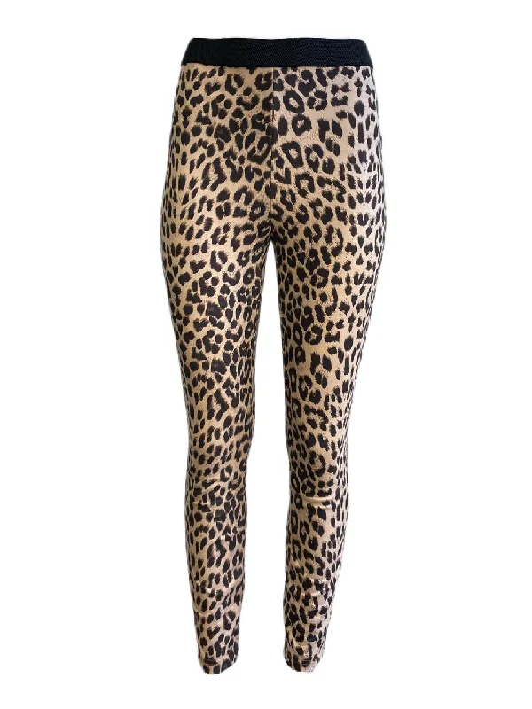 LOST IN LUNAR Women's Leopard Viper Pants NWT Elegant Trouser Pants