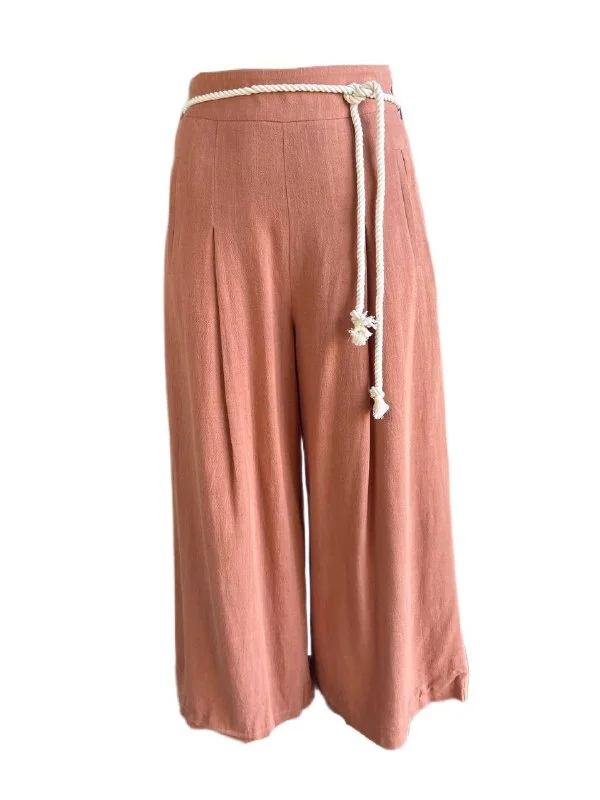 LOST IN LUNAR Women's Orange Adrian Wide Leg Crop Pants Size XS NWT Formal Dress Pants LOST IN LUNAR Women's Orange Adrian Wide Leg Crop Pants Size XS NWT Formal Dress Pants