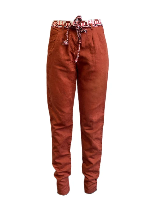 Maison Scotch Women's Brown Lightweight Tie Dye Pants #701 NWT Modern Bootcut Pants