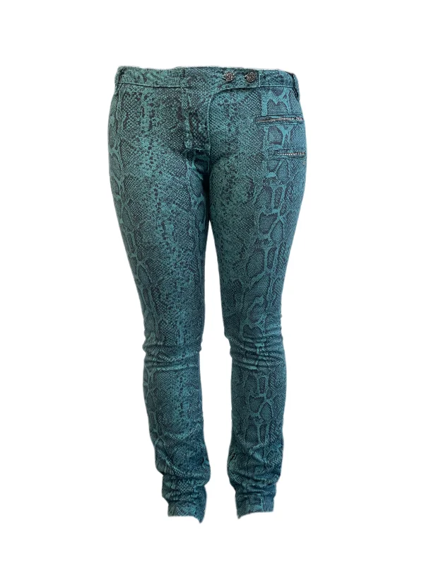 Maison Scotch Women's Green All Over Print Pants #850 29/32 NWT Casual Sweatpants Style Maison Scotch Women's Green All Over Print Pants #850 29/32 NWT Casual Sweatpants Style