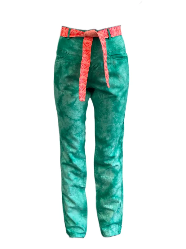 Maison Scotch Women's Green Straight Leg Tie Dye Pants #884 NWT Comfortable Cargo Pants Maison Scotch Women's Green Straight Leg Tie Dye Pants #884 NWT Comfortable Cargo Pants