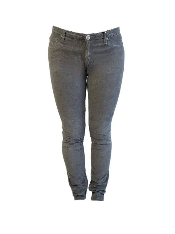 Maison Scotch Women's Grey Soft Low Rise Pants #792 31/32 NWT Comfy Zip-Up Pants