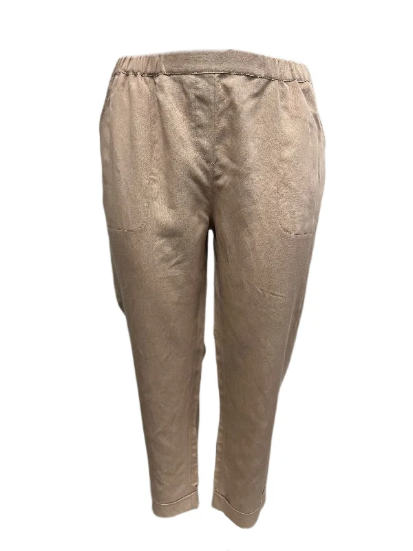 Marina Rinaldi Women's Beige Ragione Straight Leg Pants Size 18W/27 NWT Casual Yoga Pants Marina Rinaldi Women's Beige Ragione Straight Leg Pants Size 18W/27 NWT Casual Yoga Pants
