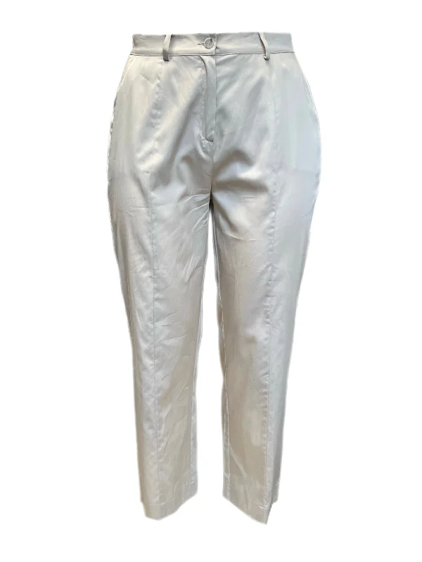 Marina Rinaldi Women's Beige Ritmo Cotton Straight Pants Size 12W/21 NWT Soft Cotton Pants