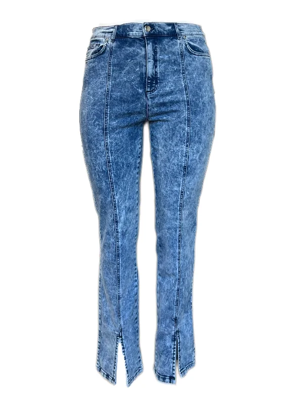Marina Rinaldi Women's Blue Indo Slimm Pants NWT Modern Bootcut Pants