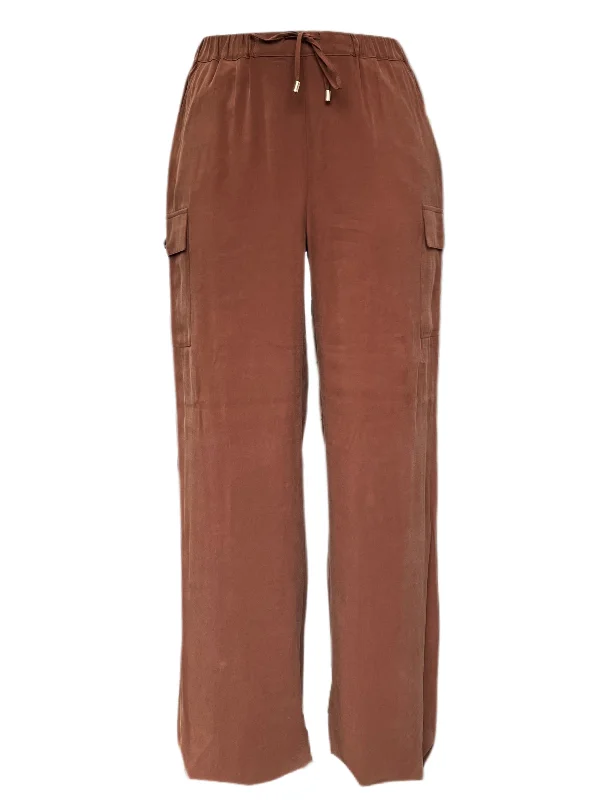 Marina Rinaldi Women's Brown Racconto Elastic Waist Pants NWT Lightweight Jogger Pants