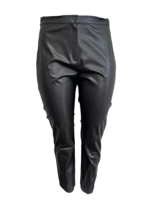 Marina Rinaldi Women's Brown Radiale Slim Faux Leather Pants NWT Cozy Jogger Leggings Marina Rinaldi Women's Brown Radiale Slim Faux Leather Pants NWT Cozy Jogger Leggings