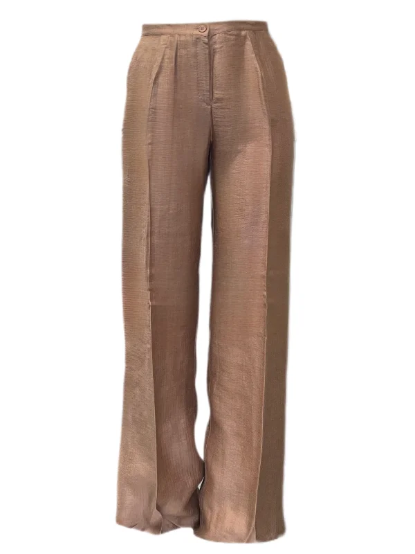 Marina Rinaldi Women's Brown Rapallo Straight Leg Pants NWT Classic Bootcut Trousers