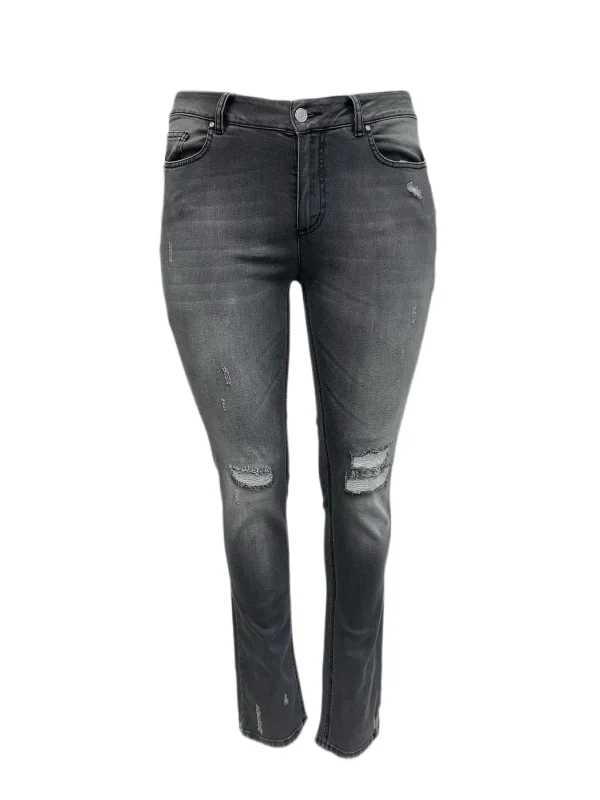 Marina Rinaldi Women's Grey Idrofono Cropped Denim Pants Size 12W/21 NWT Soft Cotton Pants Marina Rinaldi Women's Grey Idrofono Cropped Denim Pants Size 12W/21 NWT Soft Cotton Pants