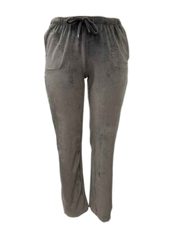 Marina Rinaldi Women's Grey Ognuno Straight Leg Pants Size S NWT Slim Fit Casual Pants