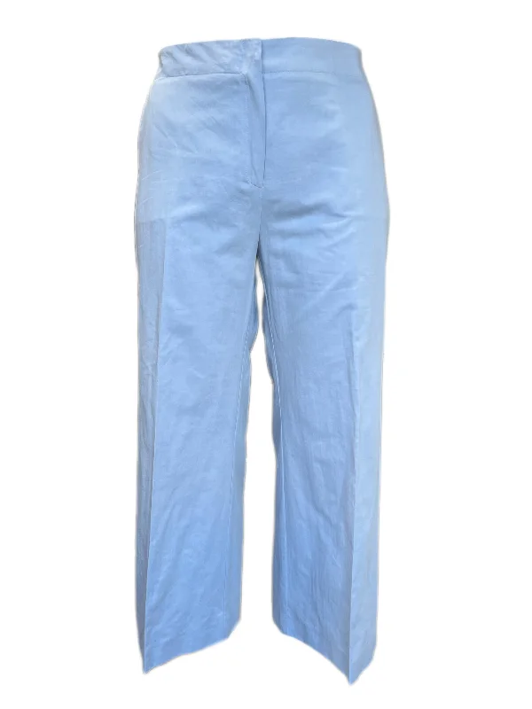 Marina Rinaldi Women's Light Blue Rio Mid Rise Wide Leg Pants NWT Elegant High-Waist Pants