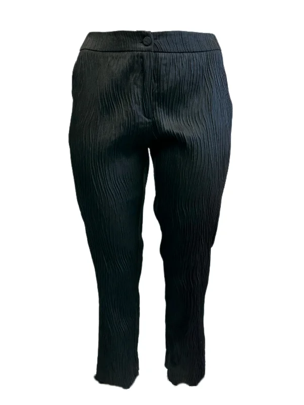 Marina Rinaldi Women's Nero Rabat Straight Leg Pants Size 12W/21 NWT Fashionable Tapered Leg Pants Marina Rinaldi Women's Nero Rabat Straight Leg Pants Size 12W/21 NWT Fashionable Tapered Leg Pants