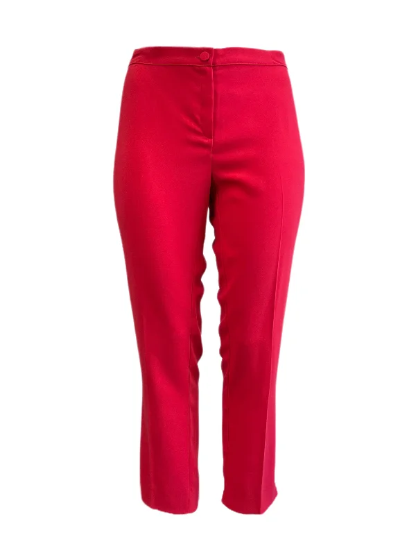 Marina Rinaldi Women's Red Revival Straight Leg Pants Size 18W/27 NWT Casual Skinny Fit Pants Marina Rinaldi Women's Red Revival Straight Leg Pants Size 18W/27 NWT Casual Skinny Fit Pants