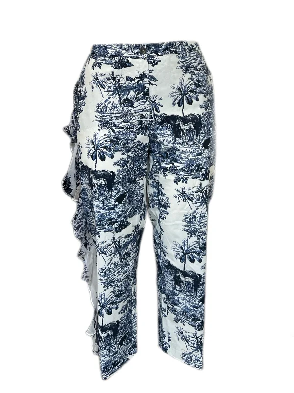 Marina Rinaldi Women's White Realta Straight Leg Pants Size 24W/33 NWT Fashionable Track Pants