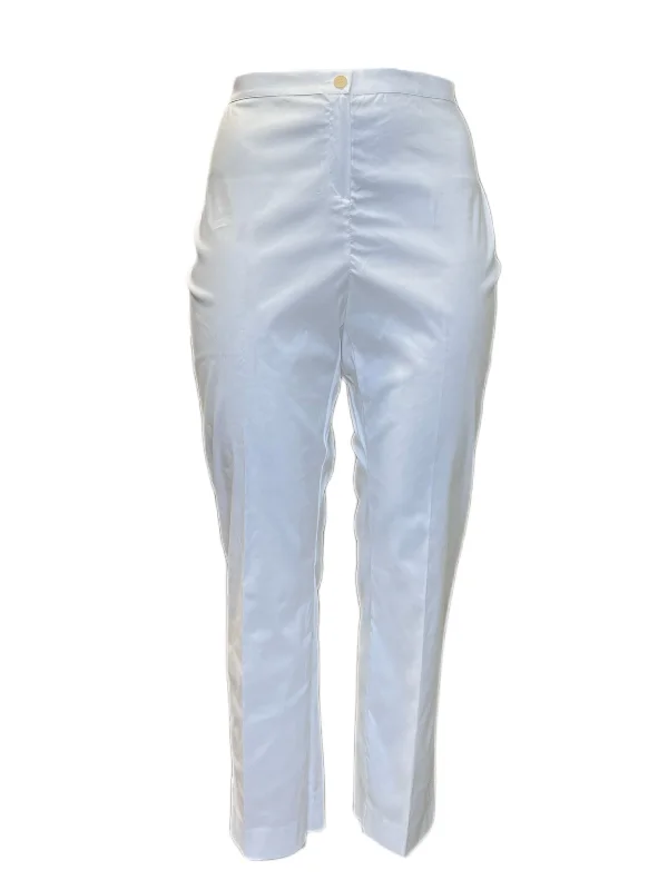 Marina Rinaldi Women's White Retta Low Rise Slim Pants Size 14W/23 NWT Stylish Harem Pants
