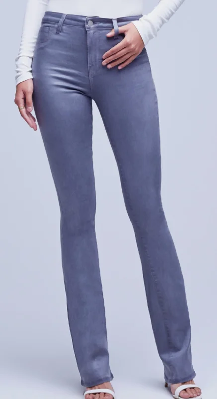 Selma High Rise Coated Pants In Gris Coated High-Waist Yoga Pants