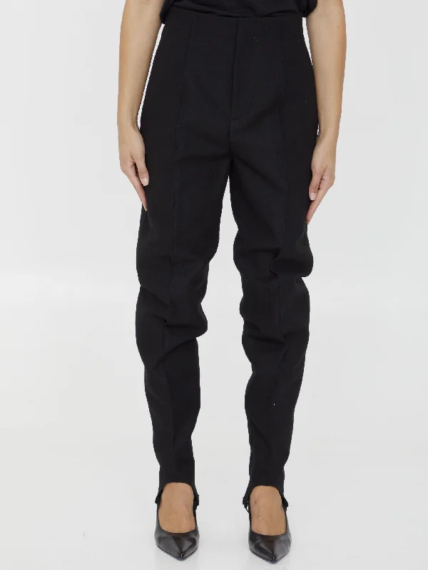 Stirrup Pants Sleek Black Pants