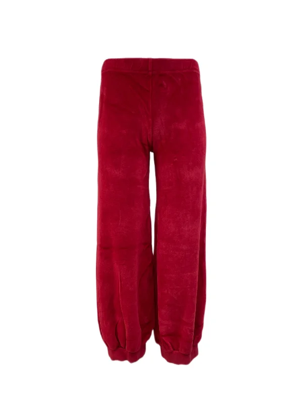 SUZIE KONDI Women's Red Velour Harem Pants #100 NWT Chic Capri Pants