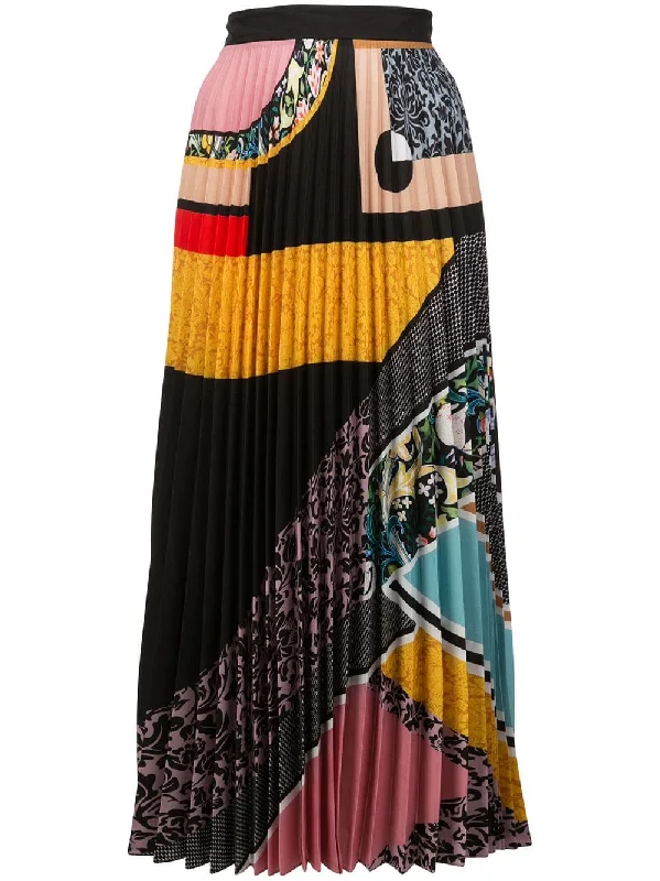 multi-print pleated skirt corduroy skirt cozy
