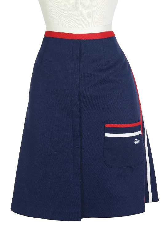 70s Kaymaker Blue/Rd/Wht Athletic Skort                  w31 wool skirt warm