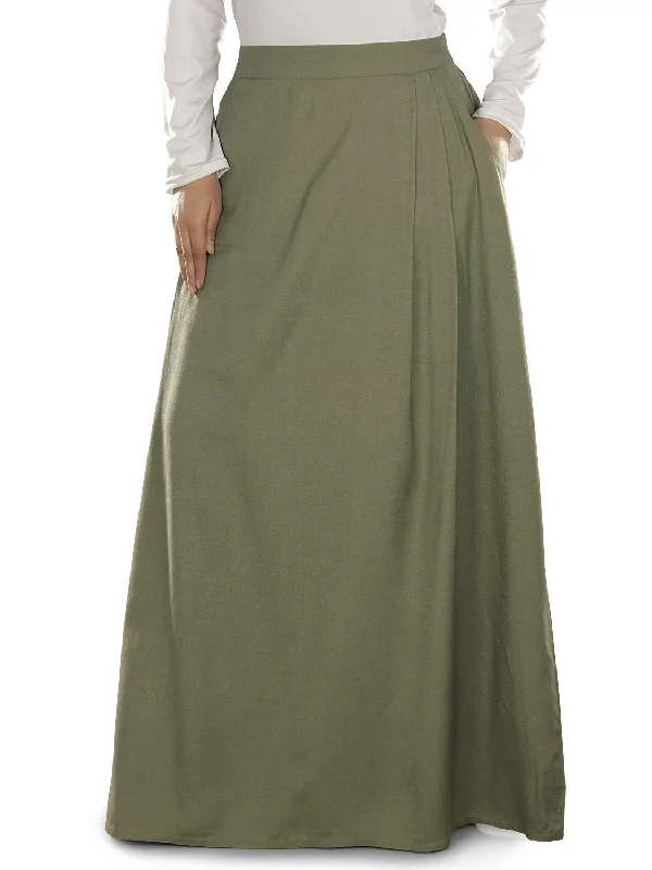 Aksa Rayon Skirt a-line skirt cut