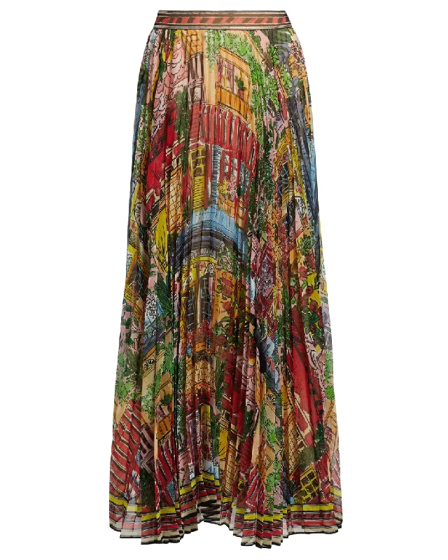 Vacation Dreams Katz Pleated Maxi Skirt corduroy skirt comfortable