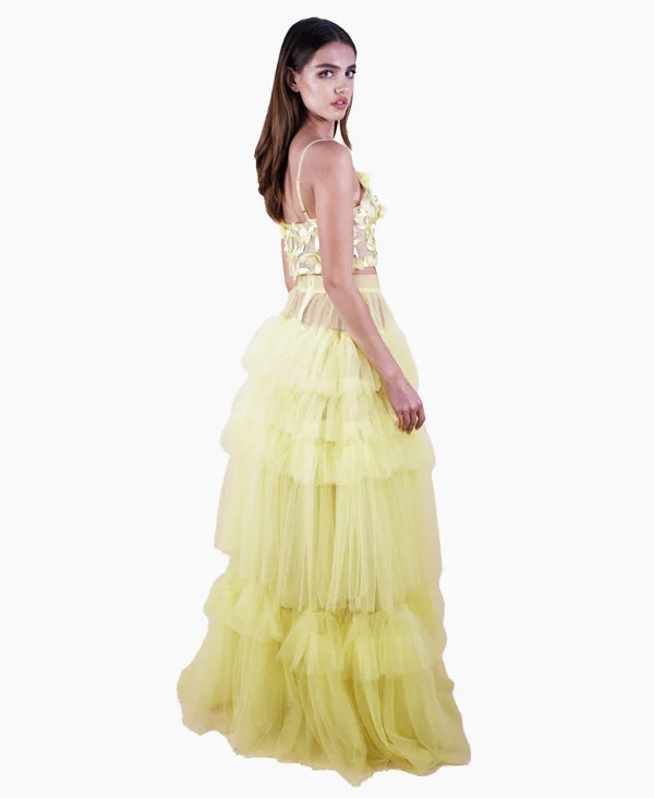 Aveline Maxi Tulle Skirt cashmere skirt rich