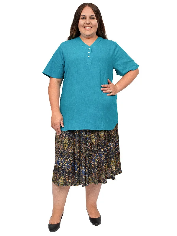 Bernice Skirt - Print* linen skirt breathable