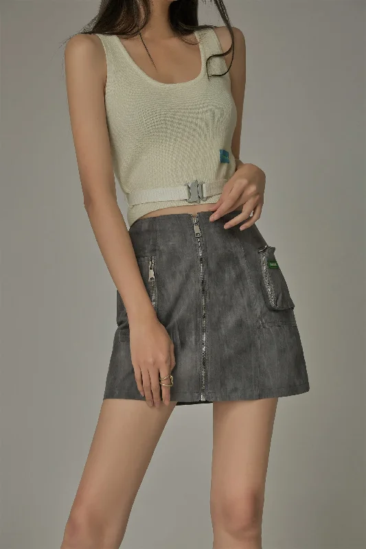 I Shine When It Is My Time Pocket Skirt cashmere skirt soft