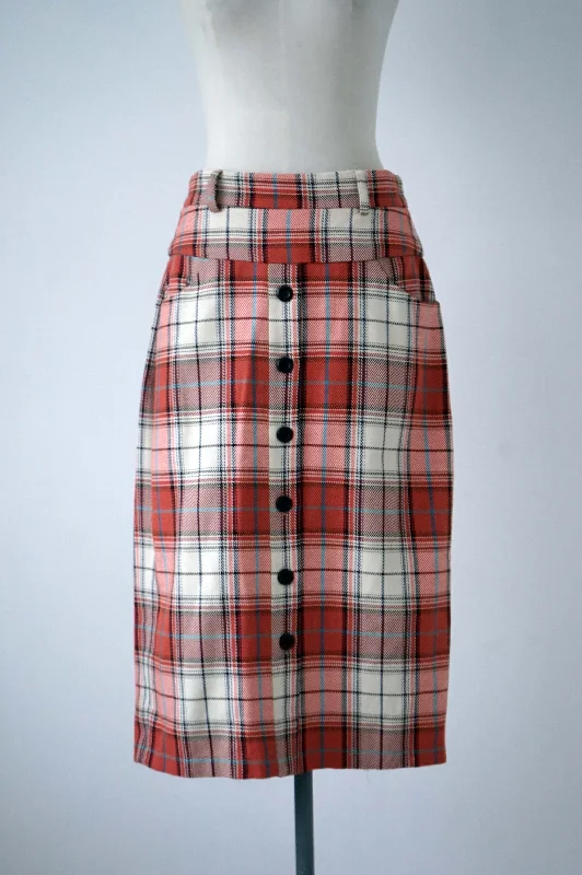 Check skirt denim skirt stylish