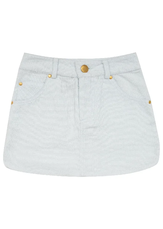 Enid Skirt-Iced Lake linen skirt natural