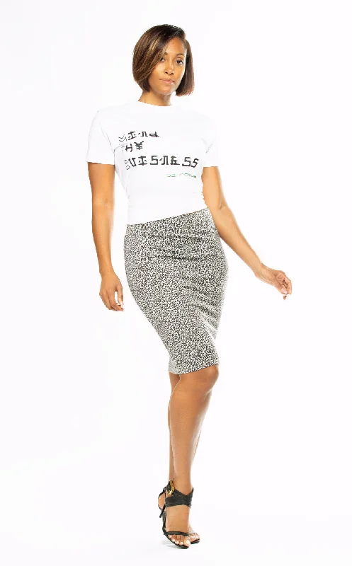 Brandy Pencil Skirt ruffled skirt detail