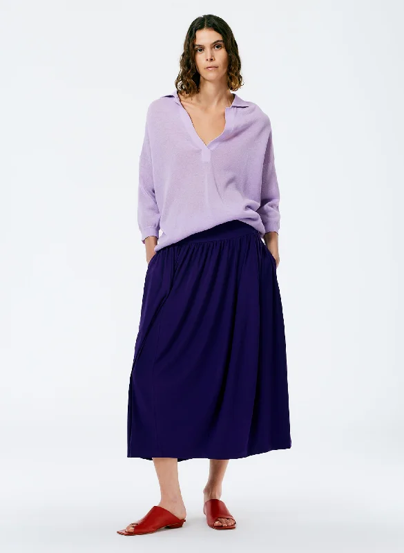 Drapey Jersey Lantern Skirt casual skirt length