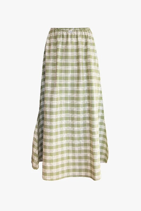 DREAM SKIRT IN PALAKA SAGE velvet skirt glossy