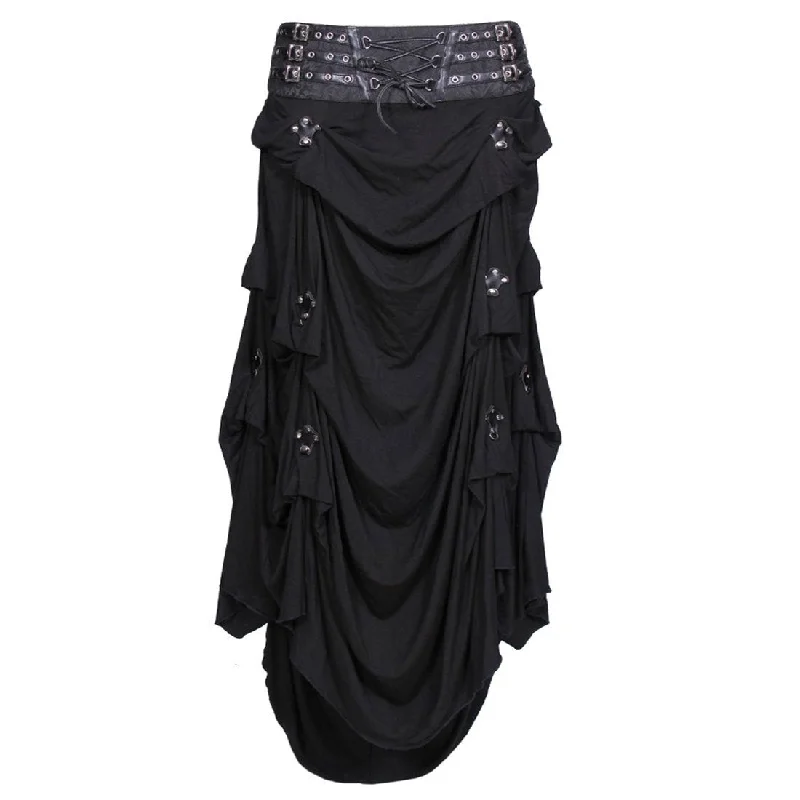 Dusky Gothic Long Knitted Skirt maxi skirt elegant