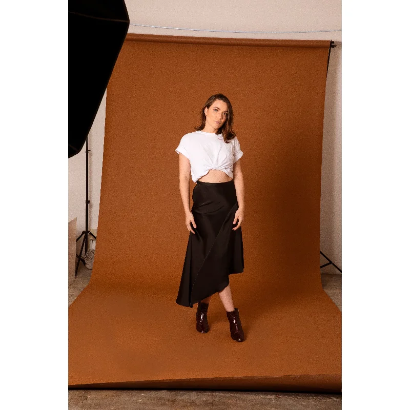 ASYMMETRY SKIRT linen skirt breathable