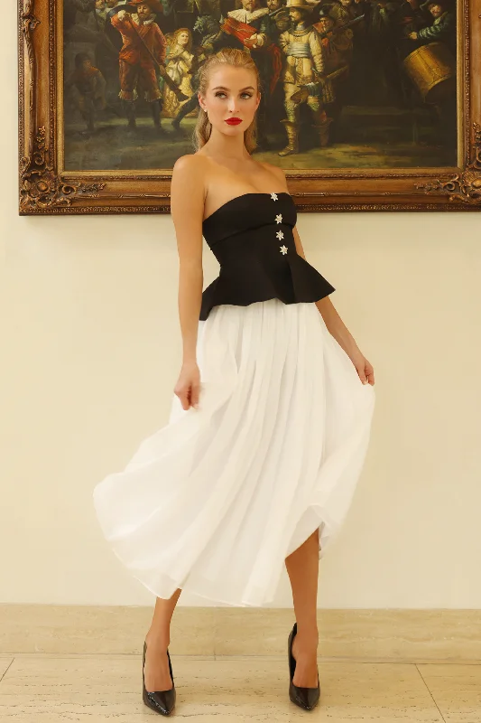 Snow Flirt White Maxi Skirt summer skirt style