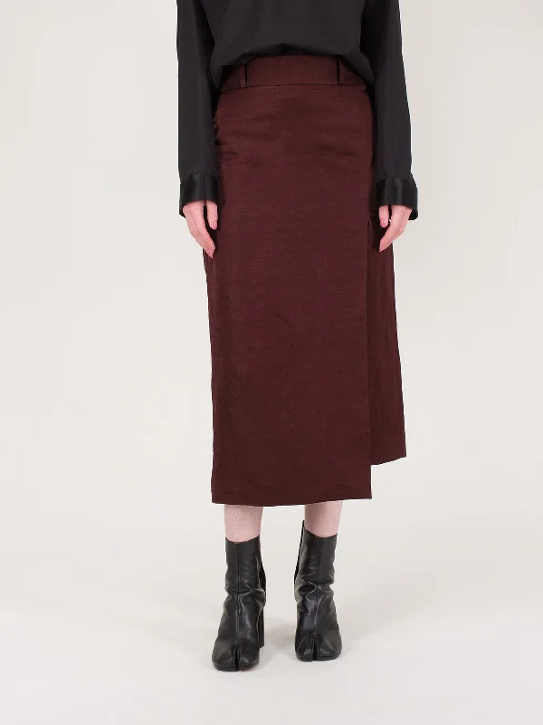 Pencil Skirt Amalfi Chocolat linen skirt natural