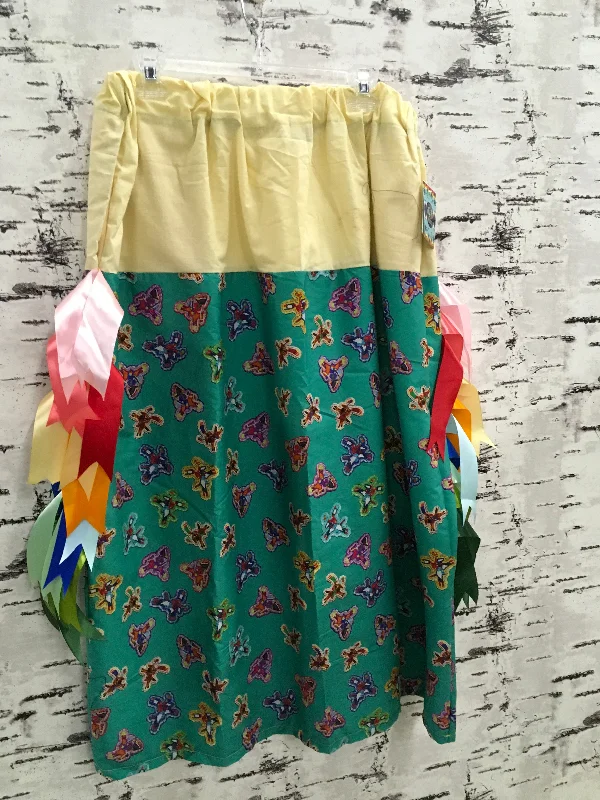 Handmade Riders with Yellow Ribbon Skirt silk skirt sleek