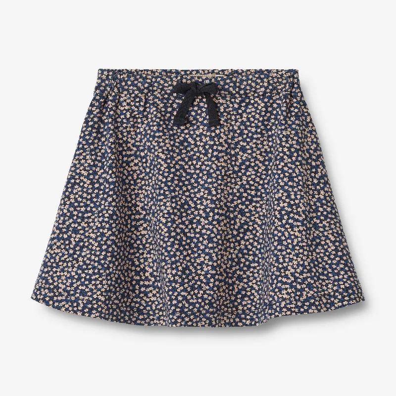 Jersey Skirt Rosie - blue flowers lace skirt romantic